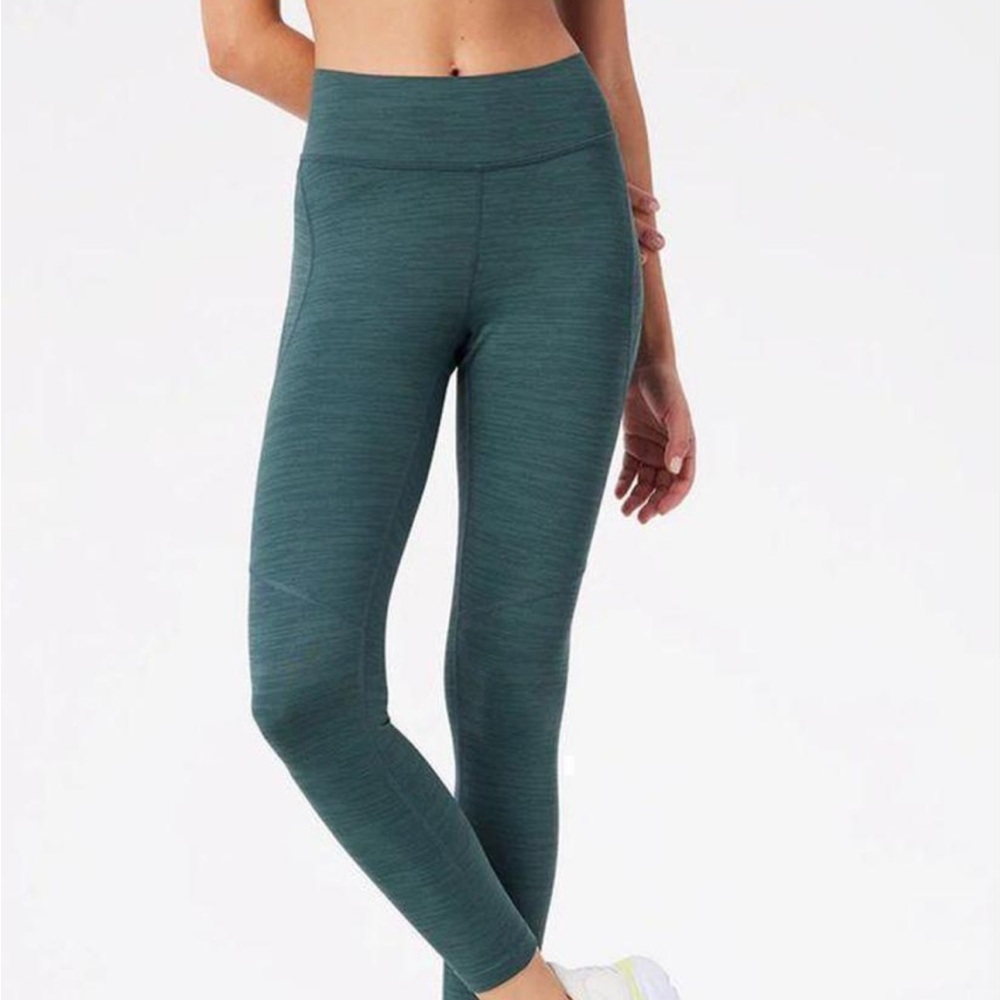 Outdoor Voices TechSweat 7/8 Forest Green High-Rise Leggings